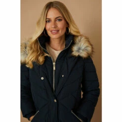 Wallis Petite Double Layer Midi Padded Coat For Female -Cheap Wallis Store unnamed file 180