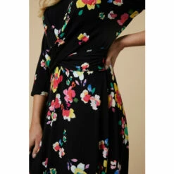 Wallis Petite Black Floral Twist Front Dress For Female -Cheap Wallis Store unnamed file 1800