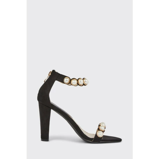 Wallis Samba Pearl Detail Heeled Sandals For Female 4 Wallis Samba Pearl Detail Heeled Sandals For Female - Image 2