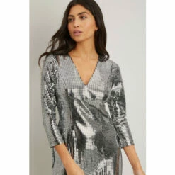Wallis Silver Mirror Sequin Dress For Female -Cheap Wallis Store unnamed file 1849