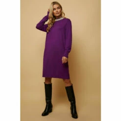 Wallis Pearl Embellished Trim Knitted Dress For Female -Cheap Wallis Store unnamed file 1882