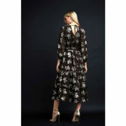 Wallis Floral Foil Print Tiered Midi Dress For Female -Cheap Wallis Store unnamed file 192