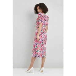 Wallis Watercolour Floral Gathered Detail Midi Dress For Female -Cheap Wallis Store unnamed file 1970