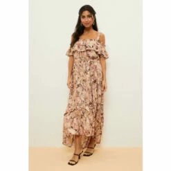 Wallis Metallic Strappy Bardot Dress For Female -Cheap Wallis Store unnamed file 1980