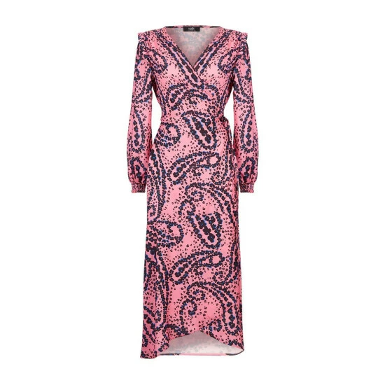 Wallis Pink Animal Print Wrap Dress For Female 7 Wallis Pink Animal Print Wrap Dress For Female - Image 5
