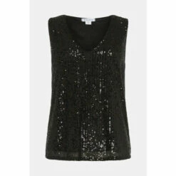 Wallis Sequin V Neck Cami For Female -Cheap Wallis Store unnamed file 1991