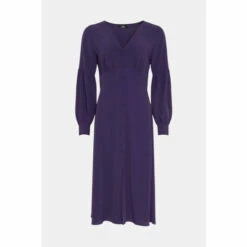 Wallis Plain Purple Prairie Volume Sleeve Dress For Female 12 Wallis Plain Purple Prairie Volume Sleeve Dress For Female -Cheap Wallis Store unnamed file 1998