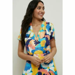 Wallis Petite Floral Button Detail Sleeve Dress For Female -Cheap Wallis Store unnamed file 2021