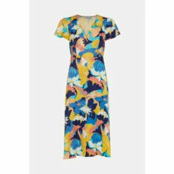 Wallis Petite Floral Button Detail Sleeve Dress For Female -Cheap Wallis Store unnamed file 2022