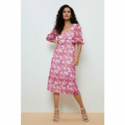 Wallis Pink Floral Tea Dress For Female -Cheap Wallis Store unnamed file 2035