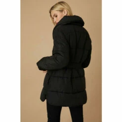 Wallis Black Shawl Neck Belted Puffer Coat For Female -Cheap Wallis Store unnamed file 2038