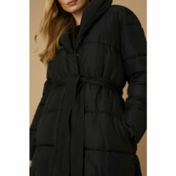 Wallis Black Shawl Neck Belted Puffer Coat For Female -Cheap Wallis Store unnamed file 2039