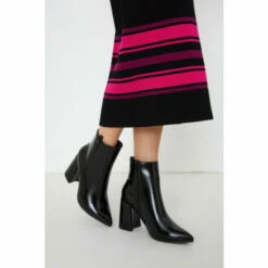 Wallis Wide Aura Pointed Block Heeled Ankle Boots For Female