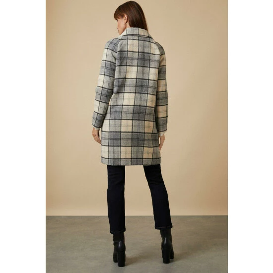 Wallis Check Coat For Female 5 Wallis Check Coat For Female - Image 3