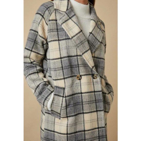 Wallis Check Coat For Female 6 Wallis Check Coat For Female - Image 4