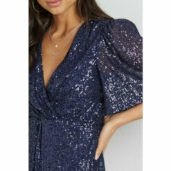 Wallis Sequin Twist Wrap Dress For Female -Cheap Wallis Store unnamed file 2100
