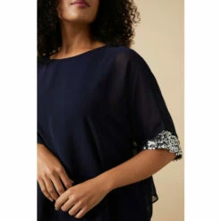 Wallis Curve Sequin Trim Sleeve Overlayer Dress For Female -Cheap Wallis Store unnamed file 2139