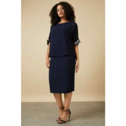 Wallis Curve Sequin Trim Sleeve Overlayer Dress For Female -Cheap Wallis Store unnamed file 2141