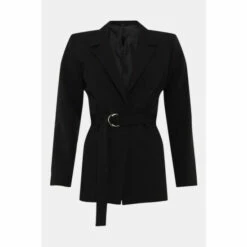 Wallis D-ring Belted Single Breasted Suit Blazer For Female -Cheap Wallis Store unnamed file 2153