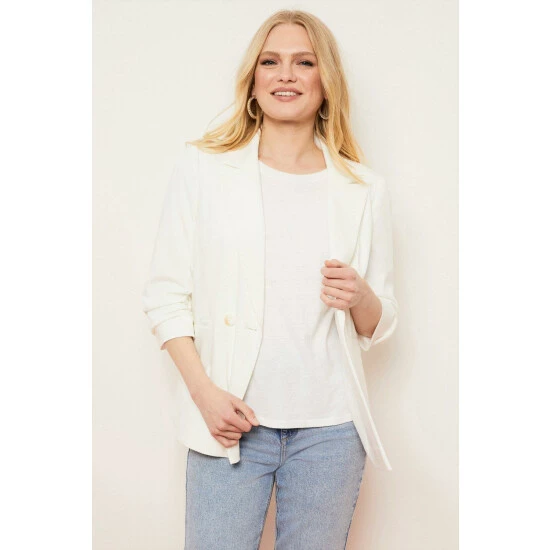 Wallis Petite Ponte Double Breasted Blazer For Female 4 Wallis Petite Ponte Double Breasted Blazer For Female - Image 2