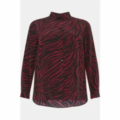 Wallis Curve Berry Animal Print Shirt For Female -Cheap Wallis Store unnamed file 2168