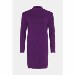 Wallis Button Detail Funnel Knitted Tunic For Female -Cheap Wallis Store unnamed file 2179