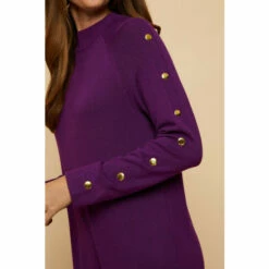 Wallis Button Detail Funnel Knitted Tunic For Female -Cheap Wallis Store unnamed file 2180