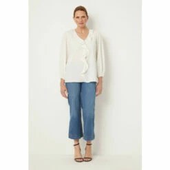 Wallis Ivory Ruffle Front Blouse For Female -Cheap Wallis Store unnamed file 219