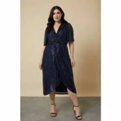 Wallis Curve Sequin Wrap Dress For Female -Cheap Wallis Store unnamed file 2194