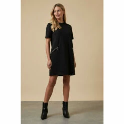Wallis Tall Zip Ponte Shift Dress For Female