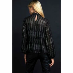 Wallis Metallic Stripe Ruffle Blouse For Female -Cheap Wallis Store unnamed file 2217