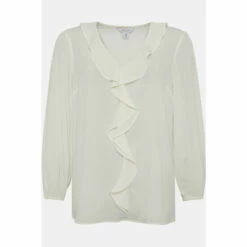Wallis Ivory Ruffle Front Blouse For Female -Cheap Wallis Store unnamed file 222