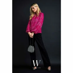 Wallis Metallic Stripe Ruffle Blouse For Female -Cheap Wallis Store unnamed file 2221