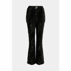 Wallis Black Velvet Sequin Trousers For Female -Cheap Wallis Store unnamed file 2239