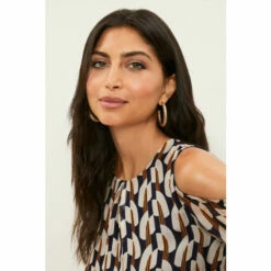 Wallis Navy Printed Cold Shoulder Belted Midi Dress For Female 11 Wallis Navy Printed Cold Shoulder Belted Midi Dress For Female -Cheap Wallis Store unnamed file 2244