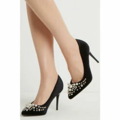 Wallis Erica Pearl Detail Court Shoes For Female