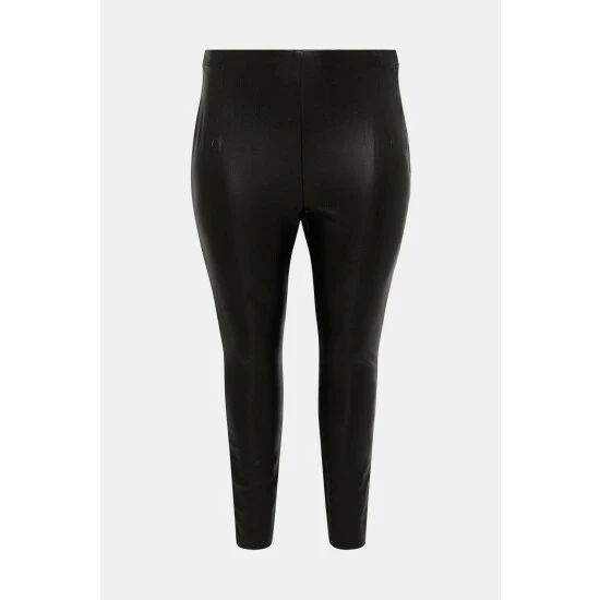 Wallis Curve Black Faux Leather Leggings For Female 7 Wallis Curve Black Faux Leather Leggings For Female - Image 5