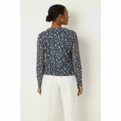 Wallis Navy Floral Mesh Wrap Top For Female -Cheap Wallis Store unnamed file 231