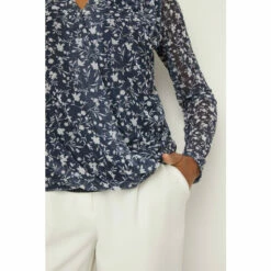 Wallis Navy Floral Mesh Wrap Top For Female -Cheap Wallis Store unnamed file 234