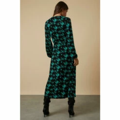 Wallis Green Stencil Floral Ring Detail Jersey Dress For Female -Cheap Wallis Store unnamed file 2348