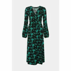 Wallis Green Stencil Floral Ring Detail Jersey Dress For Female -Cheap Wallis Store unnamed file 2350