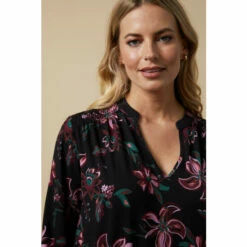 Wallis Petite Floral Shirred Detail Jersey Bubble Hem Top For Female -Cheap Wallis Store unnamed file 2374