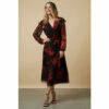 Wallis Red Ditsy Ruffle Belted Wrap Midi Dress For Female -Cheap Wallis Store unnamed file 2378