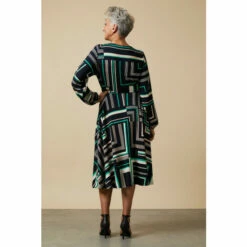 Wallis Petite Green Geo Jersey Wrap Midi Dress For Female -Cheap Wallis Store unnamed file 2404