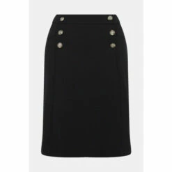 Wallis Black Military A Line Ponte Skirt For Female -Cheap Wallis Store unnamed file 2419