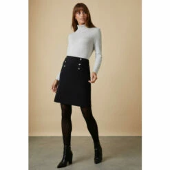 Wallis Black Military A Line Ponte Skirt For Female -Cheap Wallis Store unnamed file 2420