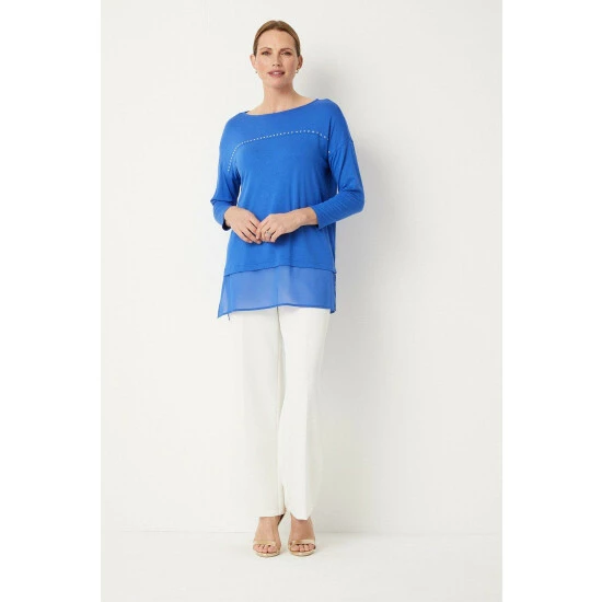 Wallis Studded Chiffon Hem Tunic Top For Female 4 Wallis Studded Chiffon Hem Tunic Top For Female - Image 2