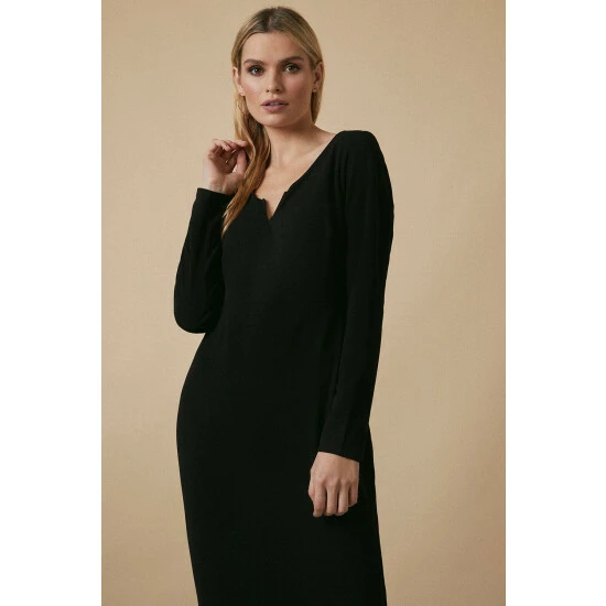 Wallis V Neck Long Sleeve Midi Dress For Female 4 Wallis V Neck Long Sleeve Midi Dress For Female - Image 2