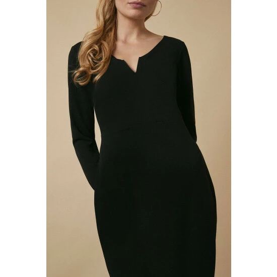 Wallis V Neck Long Sleeve Midi Dress For Female 6 Wallis V Neck Long Sleeve Midi Dress For Female - Image 4