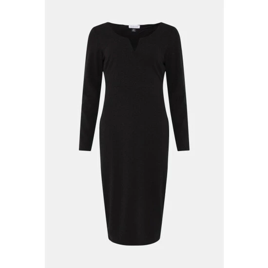 Wallis V Neck Long Sleeve Midi Dress For Female 7 Wallis V Neck Long Sleeve Midi Dress For Female - Image 5